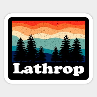 Vintage Lathrop Colorado Forest Camping Sticker